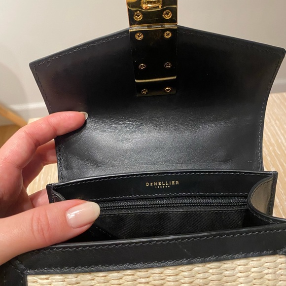 DeMellier Nano Montreal in Natural Raffia & Black Smooth - Picture 13 of 14